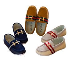 2015 New children shoes boys shoes breathable child casual flat shoes high quality leather kids shoes