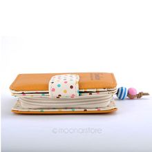 2014 New fashion colorful lady Candy Color lovely purse clutch women wallets short small bag PU