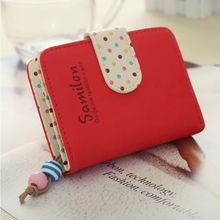 2014 New fashion colorful lady Candy Color lovely purse clutch women wallets short small bag PU