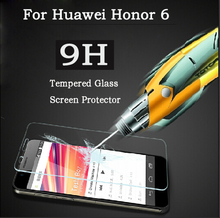 Anti-Explosion Temper Glass film 9H Hardness Screen Protector for Huawei Honor 6 Wholesales Free Shipping