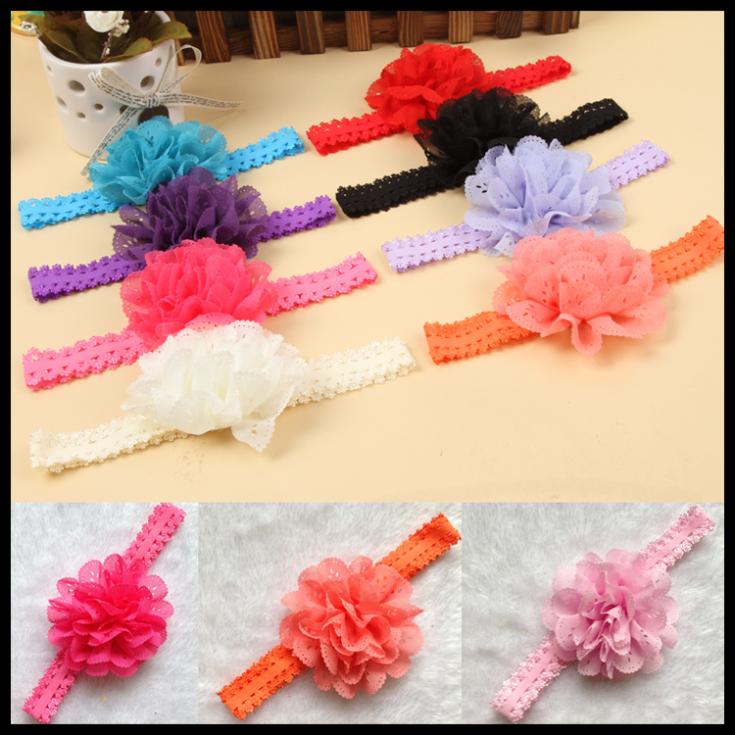 Moda bebê menina do laço flor cabelo banda Headband Hairband cabelo acess