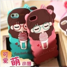 Cute Cartoon small Greek Silicone Rubber case cover For iphone 5s 5 4s 4 Mobile phone accessories 1pcs Hot sale