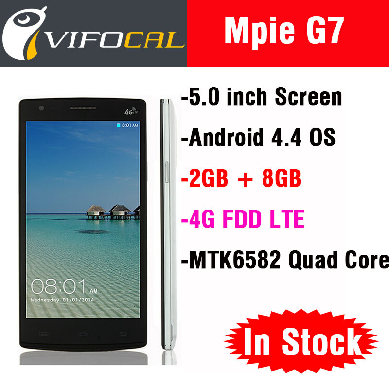 Original Mpie G7 4G FDD LTE Smart Mobile Phone MTK6582 Quad Core 5 0 5 inch