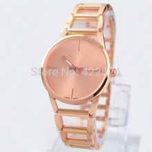 A piece/lots Top brand women watch rose gold special steel band Lady Wristwatch+free box fashion design Free shipping