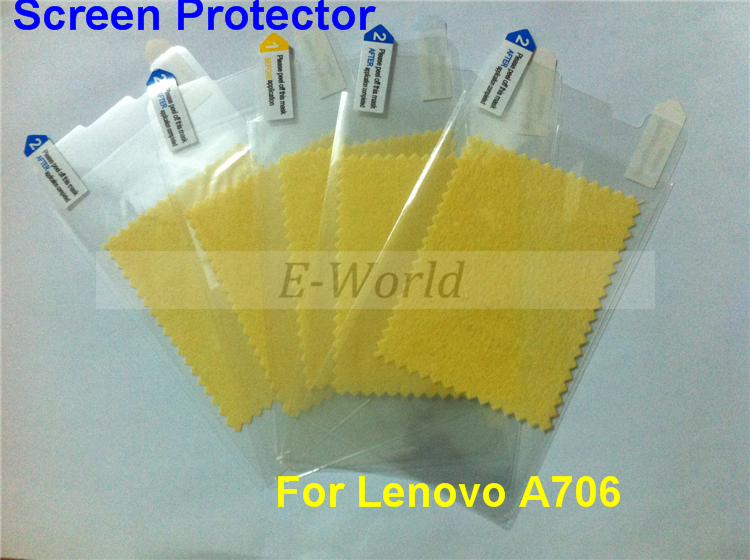 5pcs lot New Anti scratch Clear LCD lenovo A706 Screen Protector Guard Film For lenovo A706