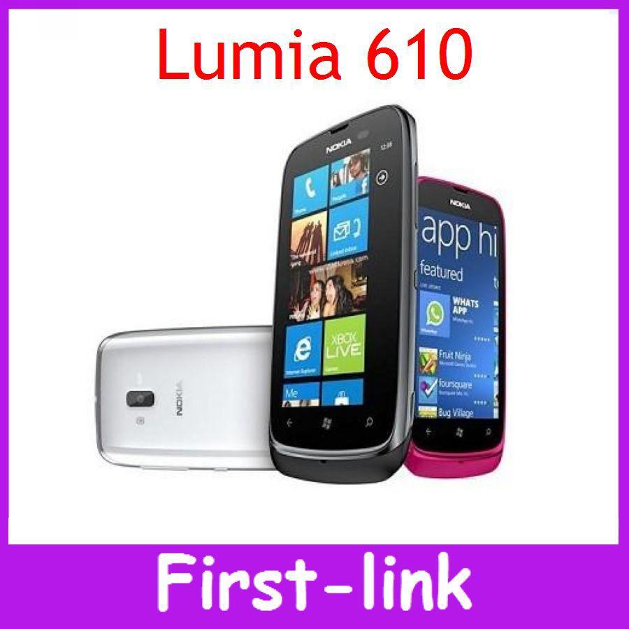 12 month warranty Original Nokia Lumia 610 GSM 8GB storage 3 7 inch windowns os 5MP