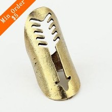 2014 New Fashion Hot-Selling Original Single Jewelry Simple Retro Feather Cupid Arrow Ring (Bronze) R96-1