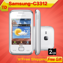 Original Samsung Duos C3312  Refurbished mobile phone Dual SIM TFT touchscreen 1.3 MP cell phone Free Shipping