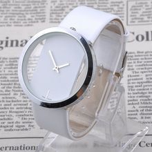 Women s Luxury Jewelry PU Leather Analog Clock Dial Quartz Wrist Watch Simple Quartz Women Wrist