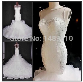 2015 новинка vestido де феста salomon кристалл русалка свадебные платья свадебные платья