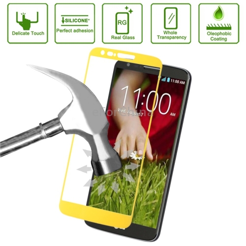 Top quality Link Dream Tempered Glass Film Spare Parts Protector for LG G2 Spare Parts Yellow