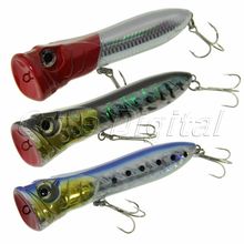 Promotion! New Plastic Popper 13.5CM 5.31″ Fishing Lures Bass Crank Bait Tackle Treble with Hook  Fishing Tackle Accessories