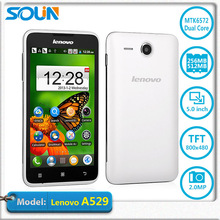 Original Lenovo A529 Dual Core Phones Android 2.3 Dual SIM 5 inch TFT 800×480 GSM Camera 2.0MP 512MB