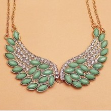 X279 Korean jewelry new fashion generous Cupid angel wings necklace inlaid Fangzuan female accessories Free shipping