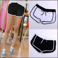 Hot! 2014 Summer Shorts Women String Adjustable Elastic Waist Shorts Mini Leisure Yoga Short Sport Running Trousers Black
