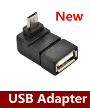 Brand New 50pcs lot elbow head Micro USB OTG head USB to USB female HOST adapter