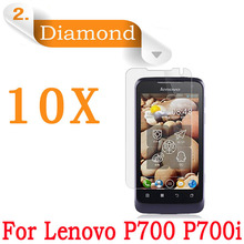in stock 10 pieces Lenovo P700 P700i Android Smartphone Diamond Sparkling Screen Protector Lenovo P700 LCD Protective Film