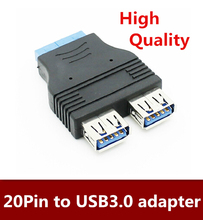 Best price 10pcs lot Free shipping motherboard 20Pin to USB3 0 adapter 20P to USB3 0