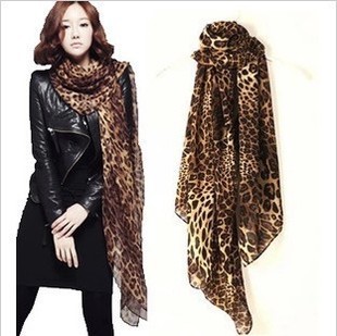 2015 New Woman Warm Scarf Leopard Scarf Ms Chiffon Ccarves Hot sell Free shipping