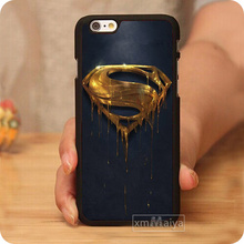 Cool Gold Superman Logo Desgin Black Mobile Phone Cases accessories For Iphone 6 Plus 5 5