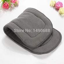 5Pcs lot Bamboo Fiber Charcoal 5 layers Washable Cloth Diaper Nappies Microfiber Insert Reusable Free Shipping