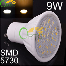 Dimmable GU10 9W LED Spot Light SMD5730 AC85-265V LED Ceramic Bulb Lamp Energy Saving Spotlight Free Shipping