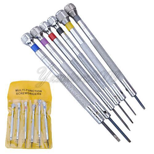 Free Shipping 6pcs 0 8 1 8mm Precision Flat Blade Head Tip Slotted Screwdriver Cell Mobile