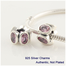 L032 Guaranteed Genuine 925 Silver fashion Threaded Charms Beads fit for European Pandora Bracelets
