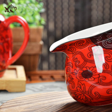 Creative Landscape Painting Ceramic Gaiwan Porcelain Kung Fu Tea Set Drinkware Gai Wan Ceramic Tea Set