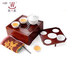 Coffee & Tea Sets Ceramic cup tureen bamboo tea tray set portable travel tea set bone china