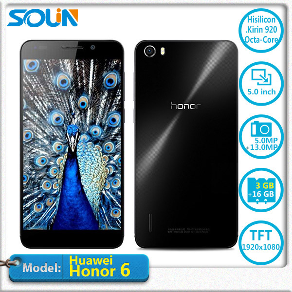 Original Huawei Honor 6 4G LTE FDD Octa Core Dual SIM 5 Inch Hisilicon Android 4