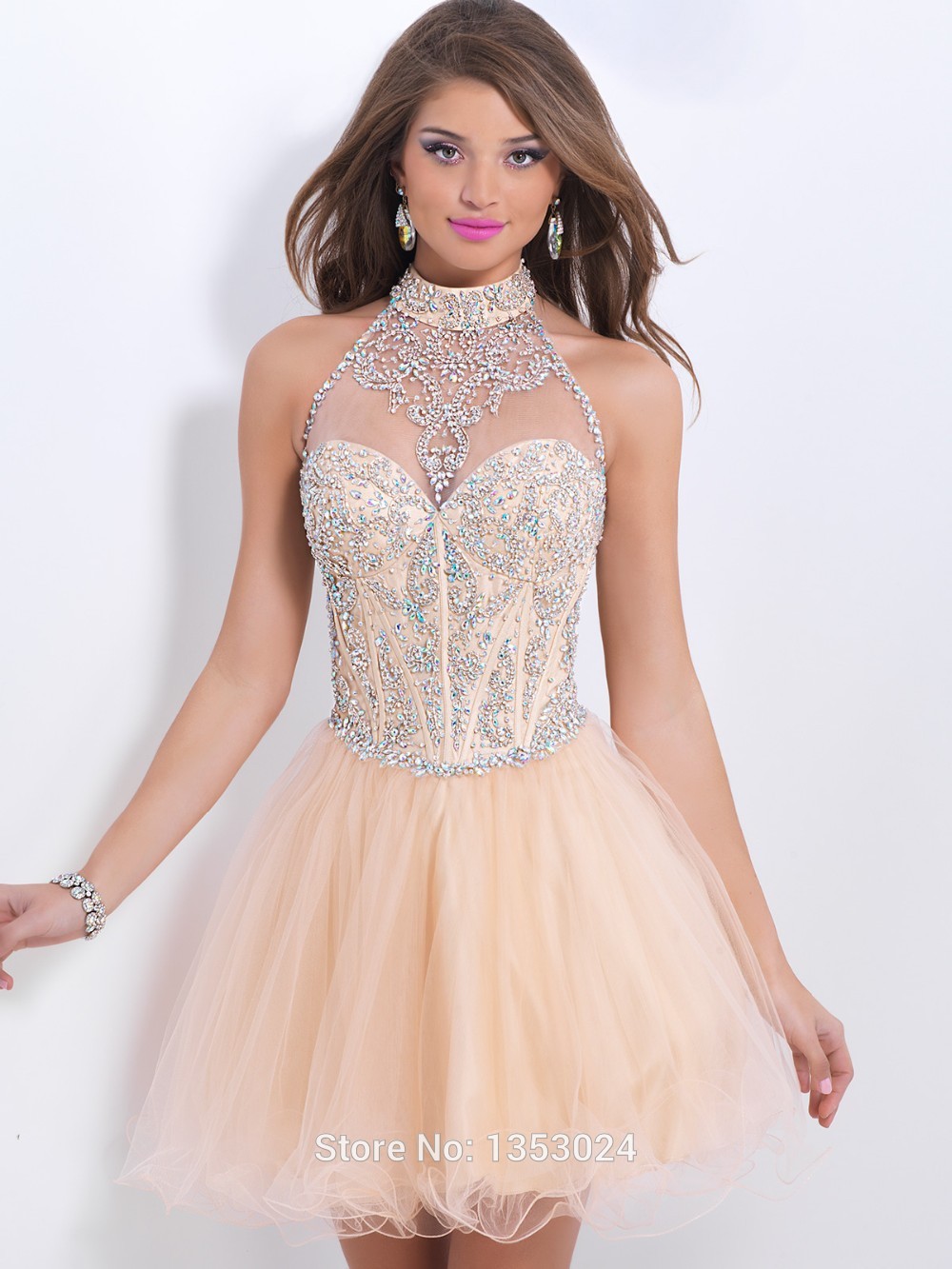 prom dress 2015 fashion elegant graduation dresses Luxury beaded short