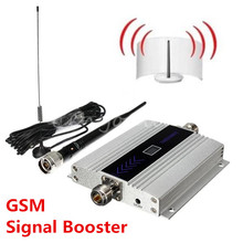 100% Top Quality High Gain GSM 900Mhz Mini Mobile Cell Phone Signal Booster Amplifier RF Repeater Kit +10m cable +Sucker Antenna
