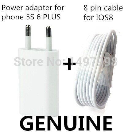 GENUINE Mobile Phone Chargers Adapter For Apple Iphone 5 5S 6 PLUS Wall charger 8 pin