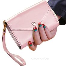 Drop shipping New multifunction women wallet Coin Case purse for iphone Galaxy case iphone 4 5