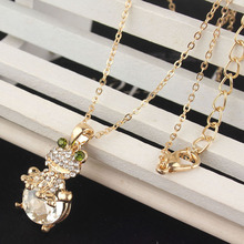 Creative Style Jewelry 14k Gold Filled Austrian Crystal Frog Pendant Unique Women s Necklace fashion 2014
