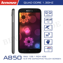 Original Lenovo A850 Cell Phones MTK6582 Quad Mobile Phone 1G RAM 4G ROM 5MP Camera 5