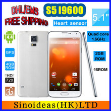 DHL free 2GB RAM 32GB ROM HDC S5 Phone S5 i9600 Phone MTK6582 Octa Core 5.1″ 16MP Camera 3G Heart rate sensor fingerprint phone