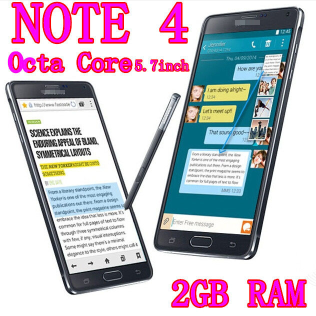 New arrive Note 4 Phone 1 1 Mobilephone 2GB RAM 16GB ROM MTK6592 Octa Core Note4