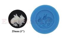 Round Rabbit Flexible Silicone Mold Silicon Mould For Polymer Clay Crafts Jewelry Cake Decorating Decoration Mold