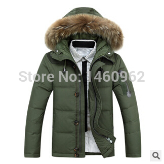 HOT New Men s Winter Hooded Down Jacket Thicker Section European and American Fashion Men s