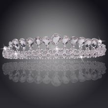 Silver Plated Clear Rhinestone Crystal Tiara Butterfly Crown Bridal Princess Jewelry headband Wedding Hair Accessories For