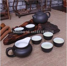 Free shipping chinese kung fu tea set top quality Yixing purple clay tea pot reasonable price hot sale tea cup 8pcs/set