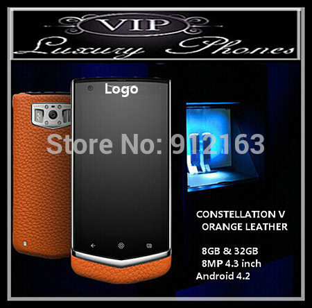 High Quality Unlocked Latest Updated Luxury Phones CONSTELLATION V ORANGE BROWN Smartphone Free Shipping EMS DHL