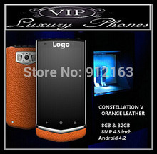 High Quality Unlocked Latest Updated Luxury Phones CONSTELLATION V ORANGE BROWN Smartphone Free Shipping EMS DHL