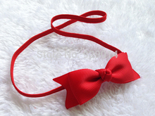 Hair accessories infant baby girls 3 2inch ribbon bowknot with skinny headband children band drop shipping