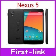 Original Unlocked LG Nexus 5 Android phone Quad-core GSM 3G&4G WIFI GPS 4.95 inch 8MP ROM 16GB RAM 2GB Free shipping