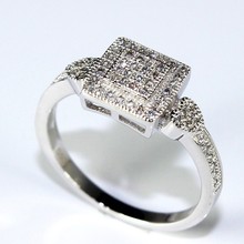 Square Platinum Plated Wedding Ring Aneis Femininos Simulated Diamond Ring Cubic Zirconia Ring Set Alliances Of