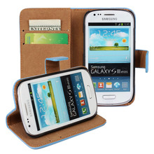 Luxury Flip Wallet genuine leather Case Cover For Samsung Galaxy S3 Mini i8190 Mobile Phone Pouch