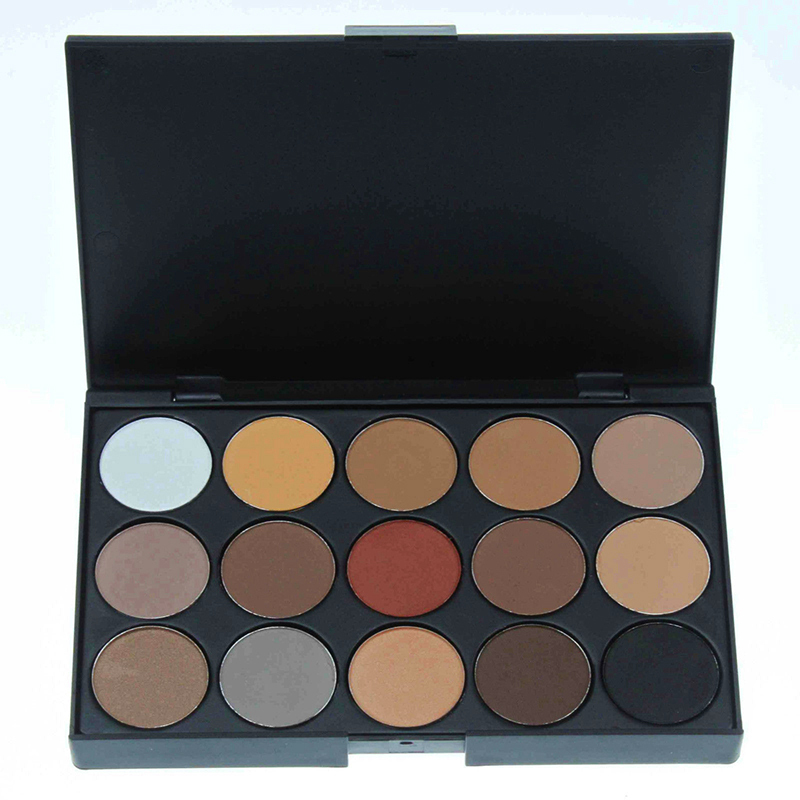 Professional 15 Colors Warm Nude Matte Shimmer Eyeshadow Palette Makeup Cosmetic M01094